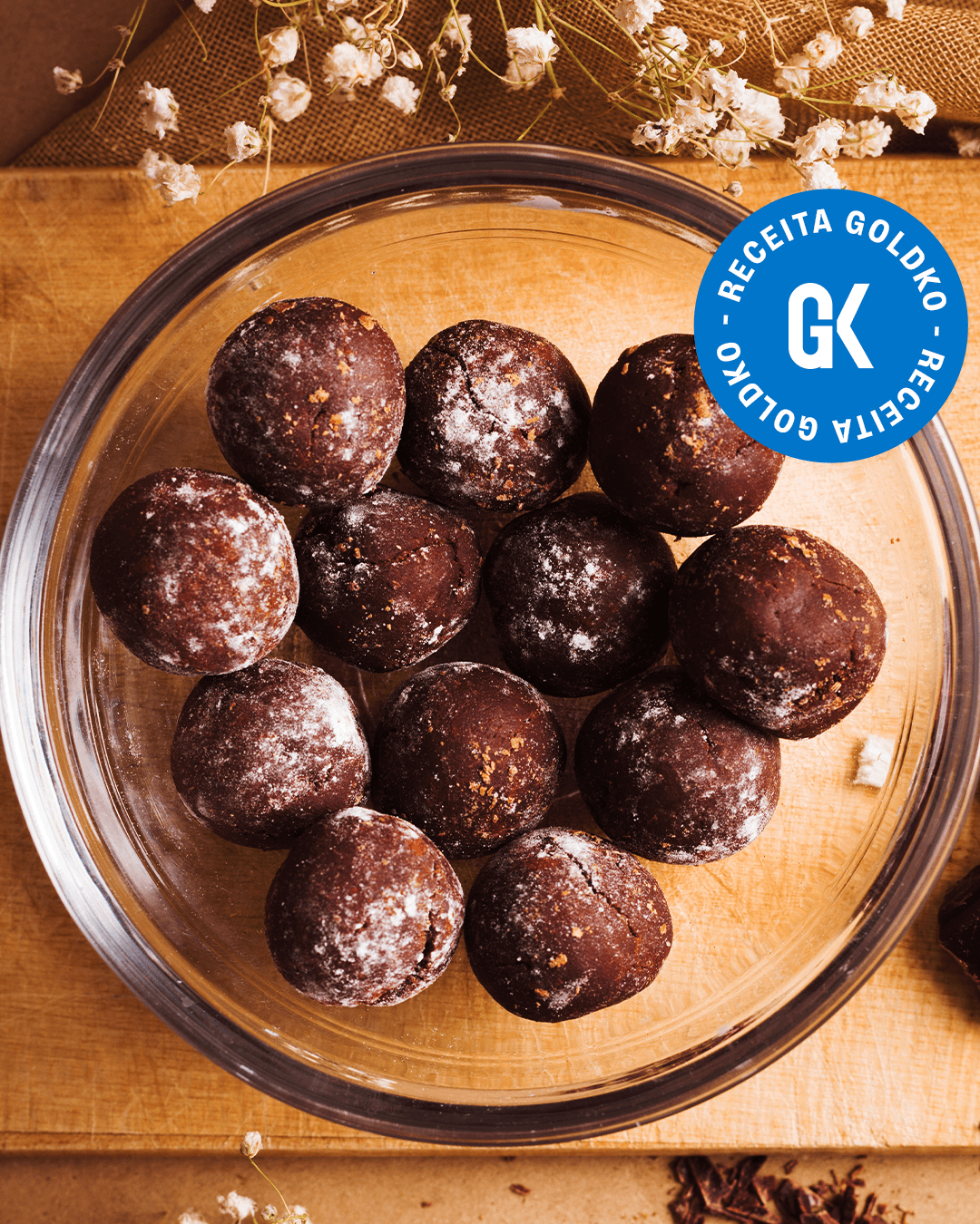 Bombom de Coco com Cobertura de Chocolate saudável e super fácil zero